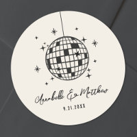 Disco Retro Hand Drawn Wedding