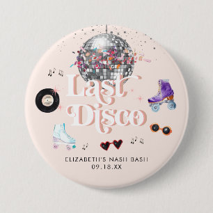 Disco Retro Roller Skating   Bachelorette 3 Inch Round Button