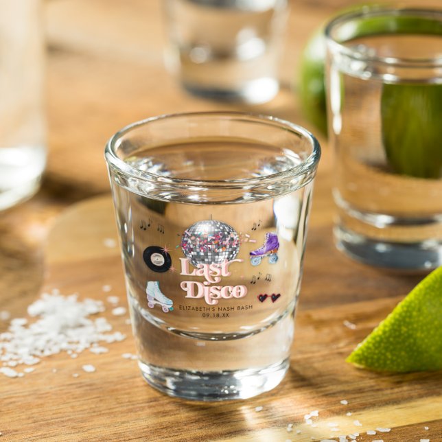 Disco Retro Roller Skating | Bachelorette Shot Glass (Creator Uploaded)