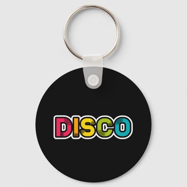 DISCO retro vinyl Keychain (Front)