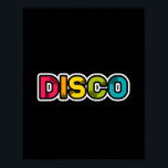 DISCO retro vinyl Poster<br><div class="desc">Disco lovers rejoice with this fun and bright coloured design!</div>