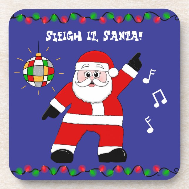 Disco Santa Coaster (Front)