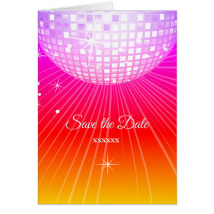 disco, save the date Card, Size: Standard(5" x 7")