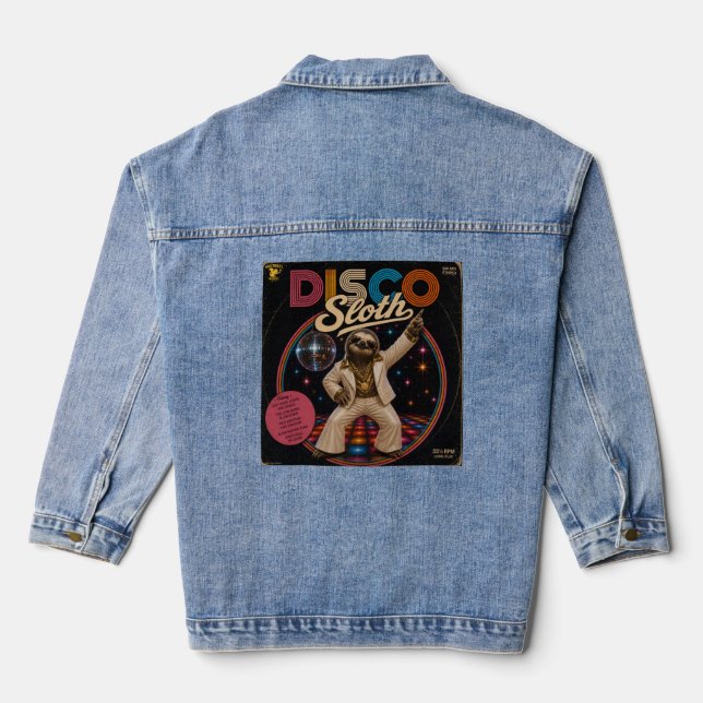 Disco Sloth Denim Jacket (Back)