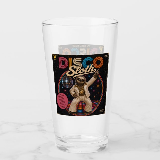 Disco Sloth Duo Glass (Front)