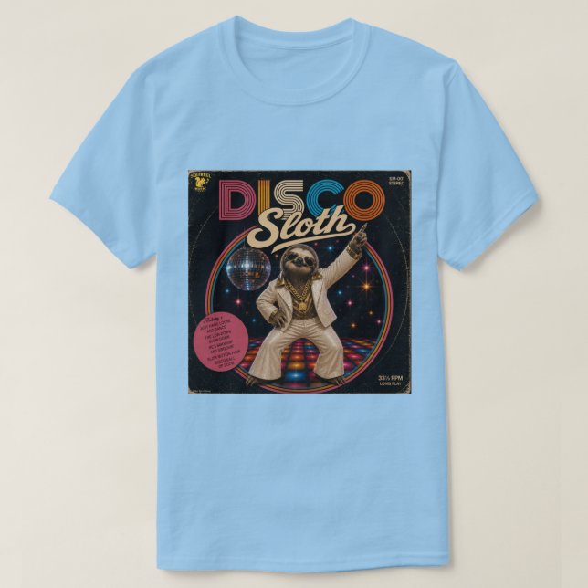 Disco Sloth T-Shirt (Design Front)