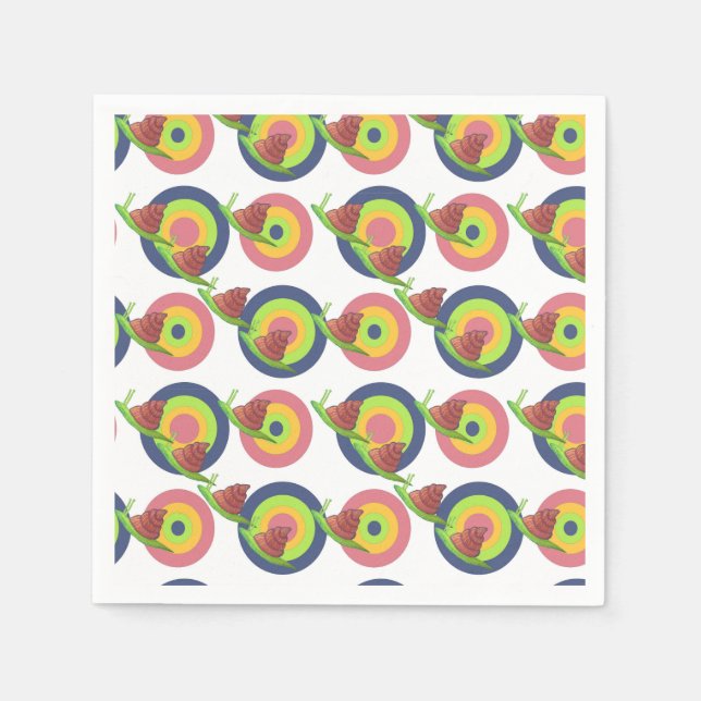 Disco snails napkin (Front)
