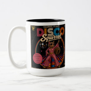 Disco Squirrel Duo Two-Tone Coffee Mug