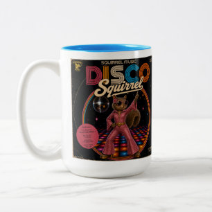 Disco Squirrel Queen Two-Tone Coffee Mug