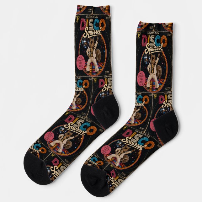 Disco Squirrel Socks (Left)