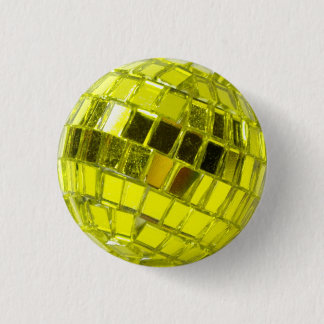 Disco swipes in - Minis Swell with Facets Green 1 Inch Round Button