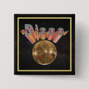 Disco the Night Away 2 Inch Square Button