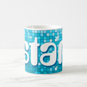 Disco Tiles Blue 'star' mug