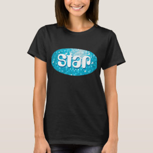 Disco Tiles Blue 'star' t-shirt black