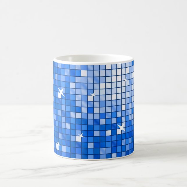 Disco Tiles Dark Blue mug (Center)