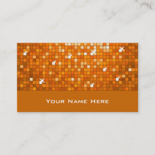 Disco Tiles Orange business card
