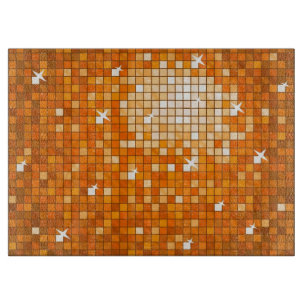 Disco Tiles Orange cutting board