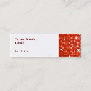 Disco Tiles Red business card side skinny white