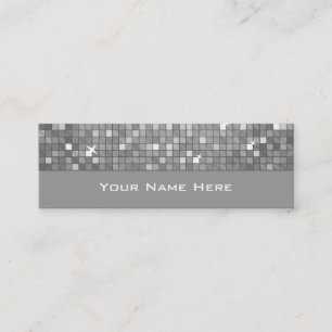 Disco Tiles "Silver" business card skinny