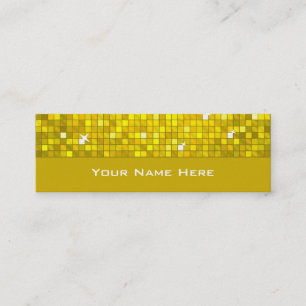 Disco Tiles Yellow business card skinny
