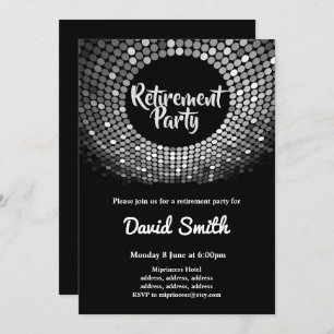 disco, vintage, danse invitation de la retraite
