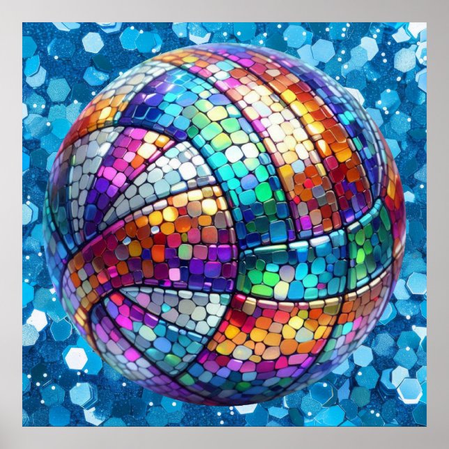 Disco Volleyball Poster (Front)