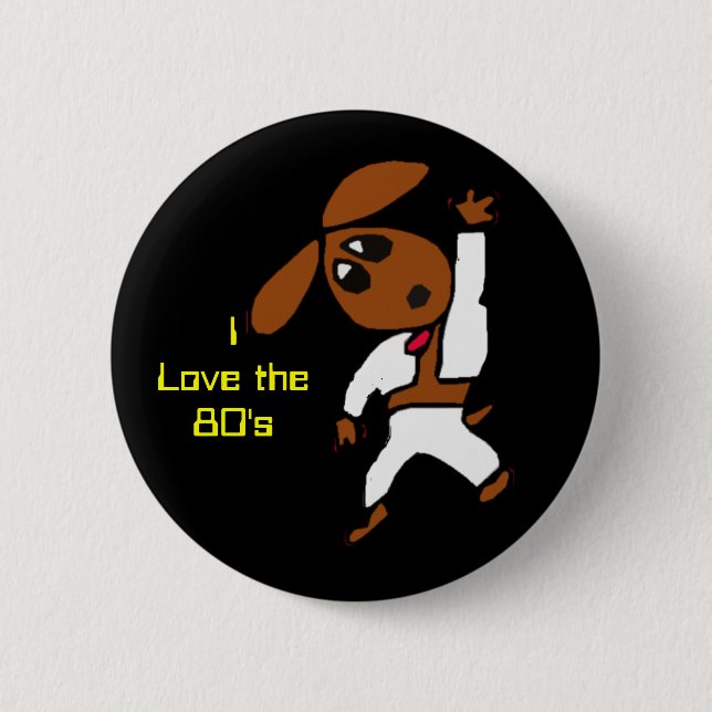 discodox, I Love the80's 2 Inch Round Button (Front)