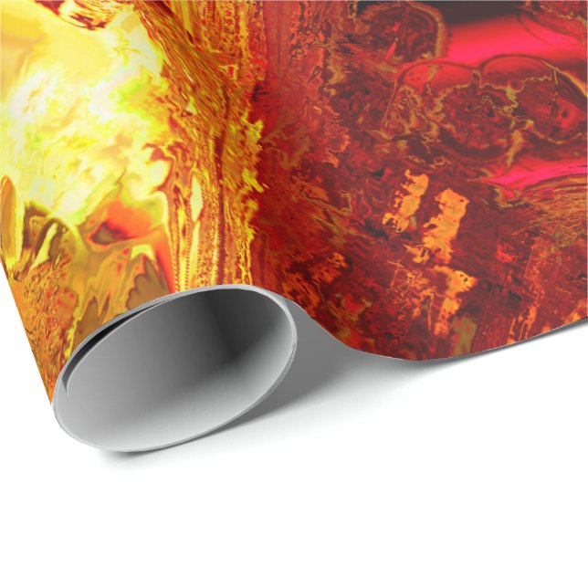 Discoloured to reddish orange carnival mask wrapping paper (Roll Corner)