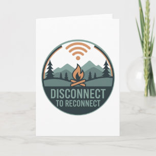 Disconnect To Reconnect Mental Health Awareness Card