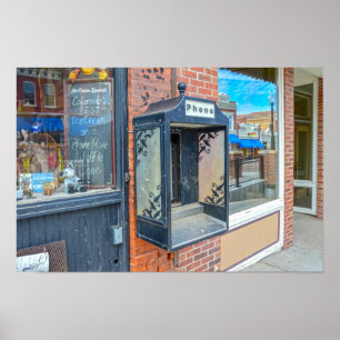 Disconnected Phone Booth, Cripple Creek, Colorado Poster