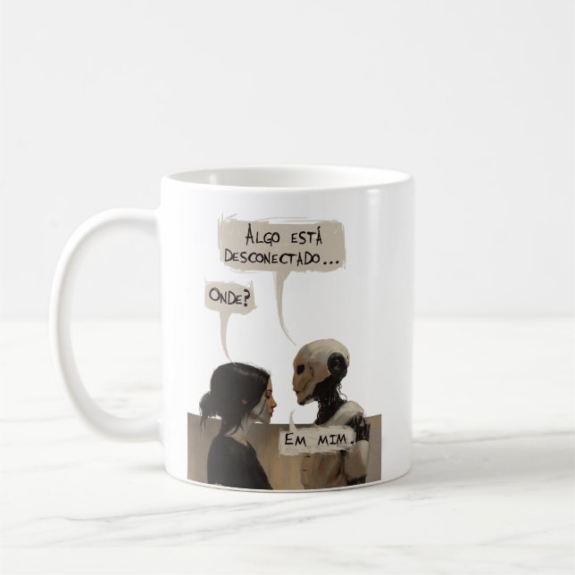 Disconnected (with phrase) coffee mug (Left)
