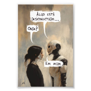 Disconnected (with phrase) photo print