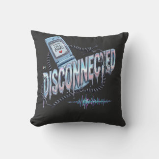 Disconnected Y2K Flip Phone Breakup Melancholy Vin Throw Pillow
