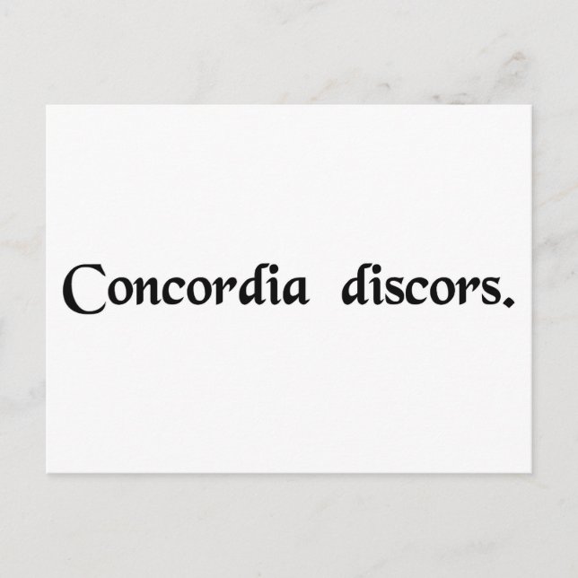 Discordant harmony postcard (Front)