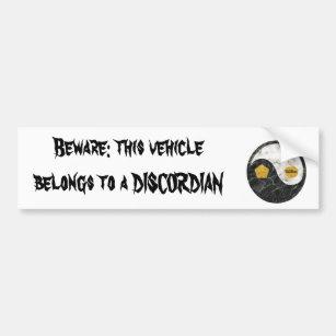 Discordian Bumper Sticker (Beware)