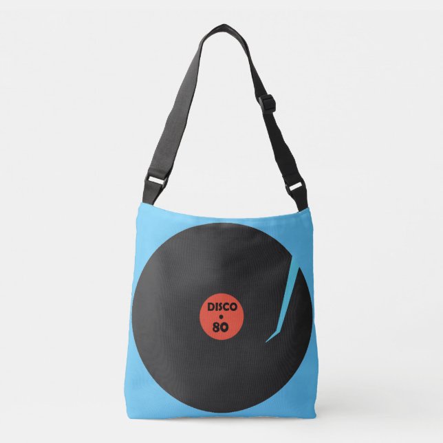 DiscoRetro Music Record Crossbody Bag (Front)