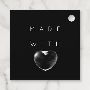 Discount Code Logo Gold Heart Thank Minimal Favour Tags