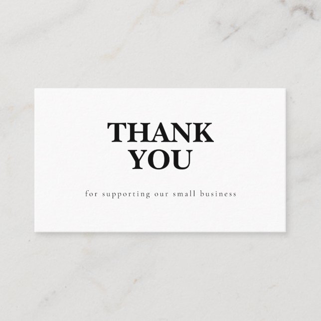 Discount Code Thank You Card Small Business (Front)