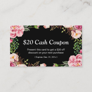 Discount Coupon Card For Hair Style Beauty Salon