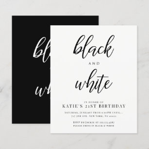 Discount Elegant Black and White Party Invitations