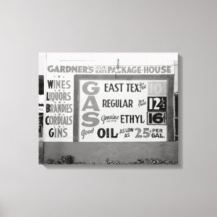 Discount Liquor & Gasoline, 1939 Canvas Print