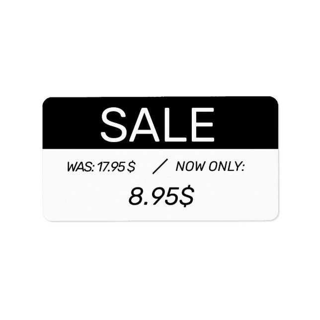 Discount Price Sticker Label (Front)