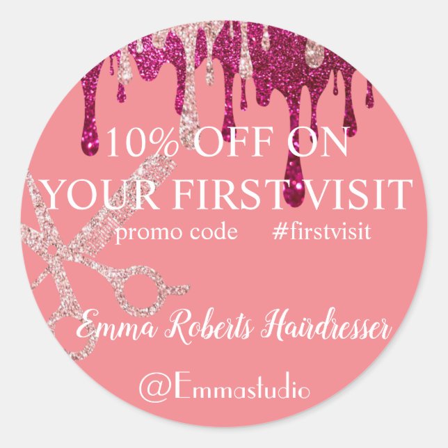 Discount Sale Deal Offer  Classic Round Sticker (Front)