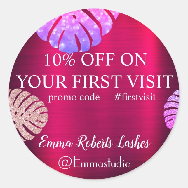 Discount Sale Deal Offer  Classic Round Sticker (Front)