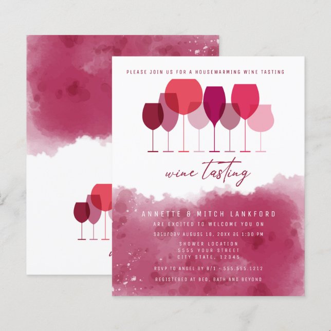 Discount Wine Tasting, Housewarming (Front/Back)