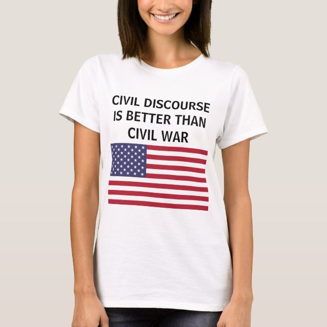 Discours civil mieux que le t-shirt drapeau améric (Devant)
