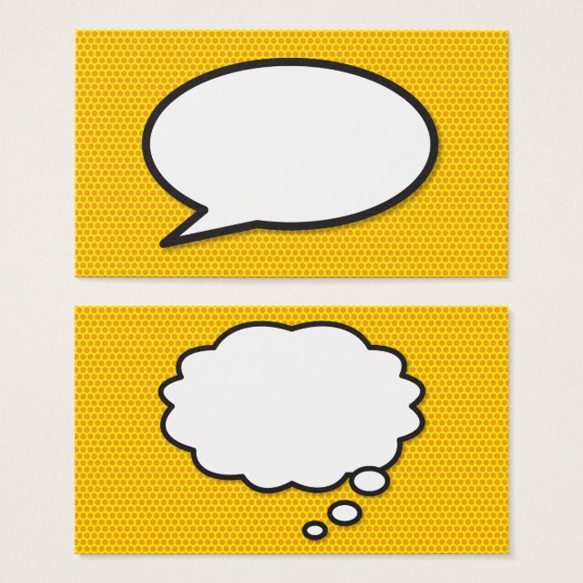 Discours et Think Bubbles amusant Retro Comédie li (Devant & derrière)