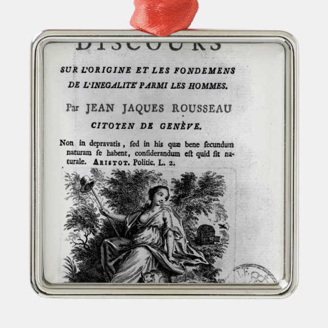 'Discours l'Origine et les Fondements Metal Ornament (Front)