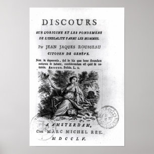 'Discours l'Origine et les Fondements Poster