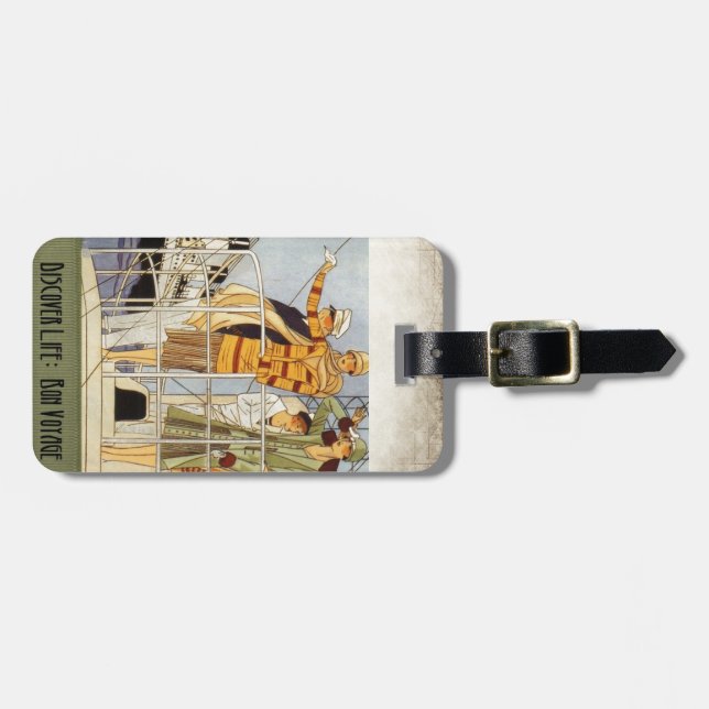 Discover Life:  Bon Voyage Luggage Tag (Front Horizontal)